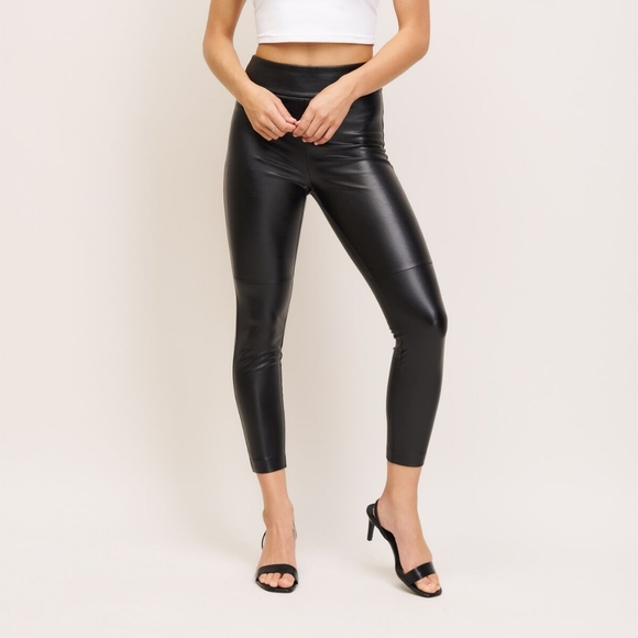 Garage Fleece Lined Faux Leather Leggings - Picture 1 of 2